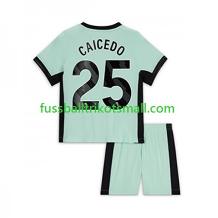 Fußballtrikots Chelsea Moises Caicedo 25 Kinder 2023-2024 Kurzarm 3rd trikot kaufen